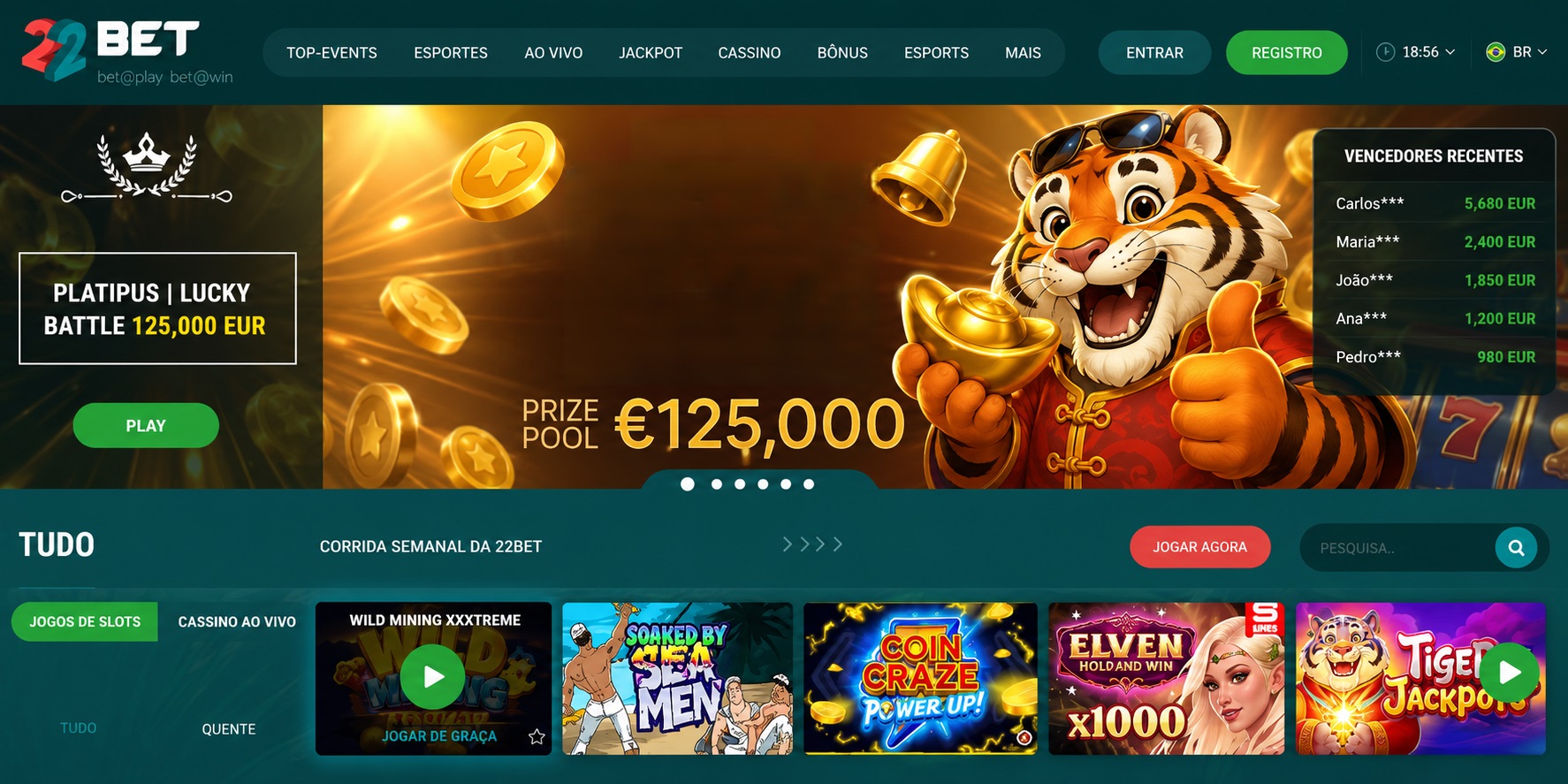 Resenha 22Bet Fortune Tiger e Jogo do Tigrinho