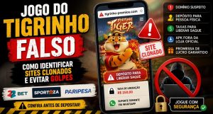 Jogo do Tigrinho falso com site clonado e sinais para evitar golpes