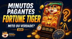 Minutos pagantes Fortune Tiger com horários, cronômetro e análise de mito ou verdade em 2026