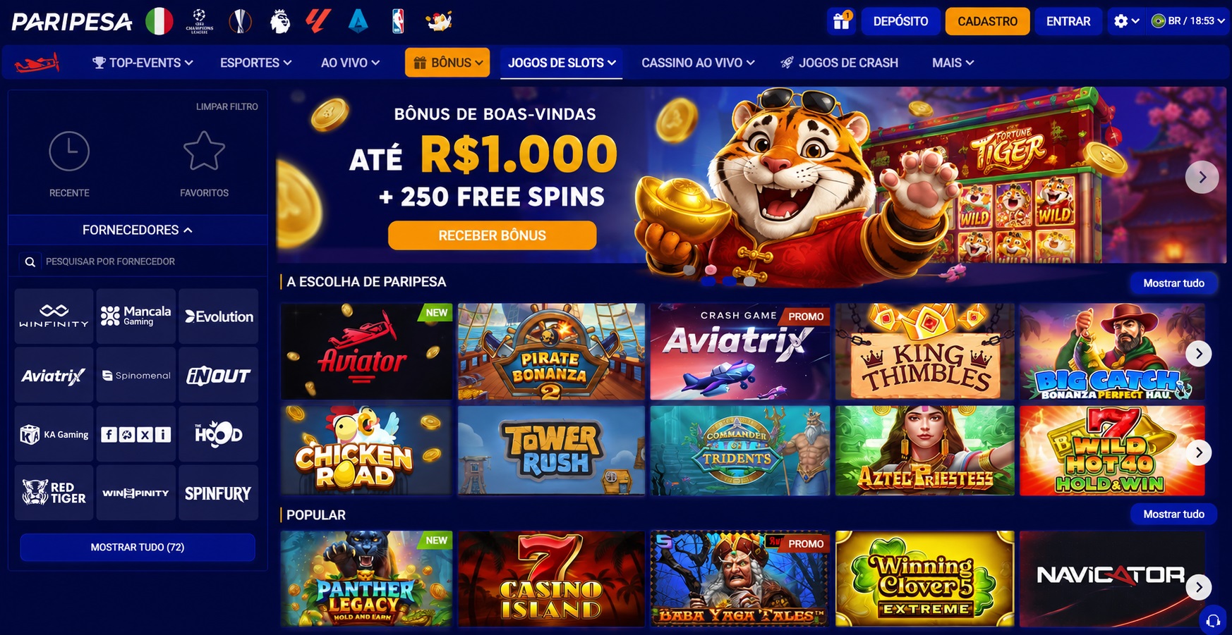 Resenha Paripesa Fortune Tiger e Jogo do Tigrinho
