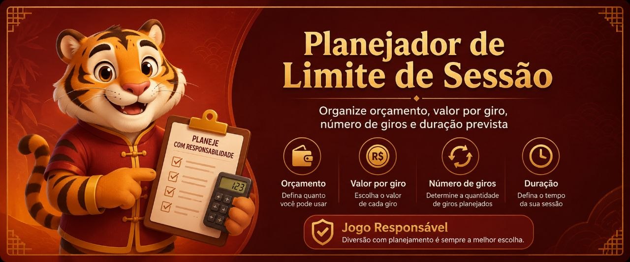 Planejador de limite de sessão para organizar orçamento e giros