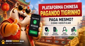 Plataforma chinesa pagando Tigrinho com saque via Pix e verificação de pagamento